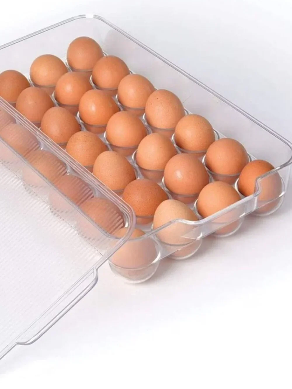 Kitchen Plastic Egg Storage Container | 28 Egg Tray | Clear